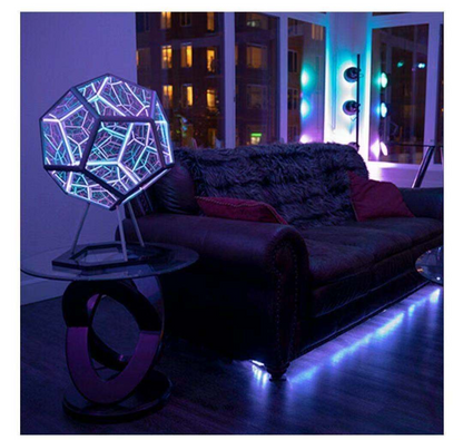 Infinity Geo Lamp — Infinite Color-Shifting Geometric Night Light