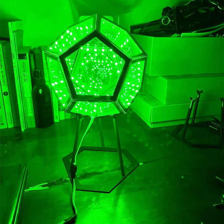 Infinity Geo Lamp — Infinite Color-Shifting Geometric Night Light
