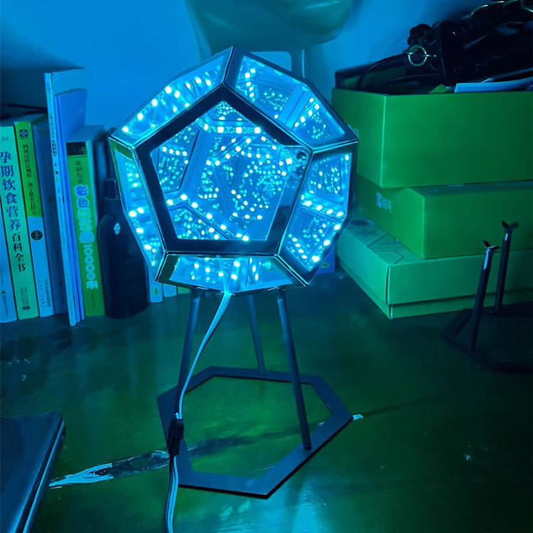 Infinity Geo Lamp — Infinite Color-Shifting Geometric Night Light