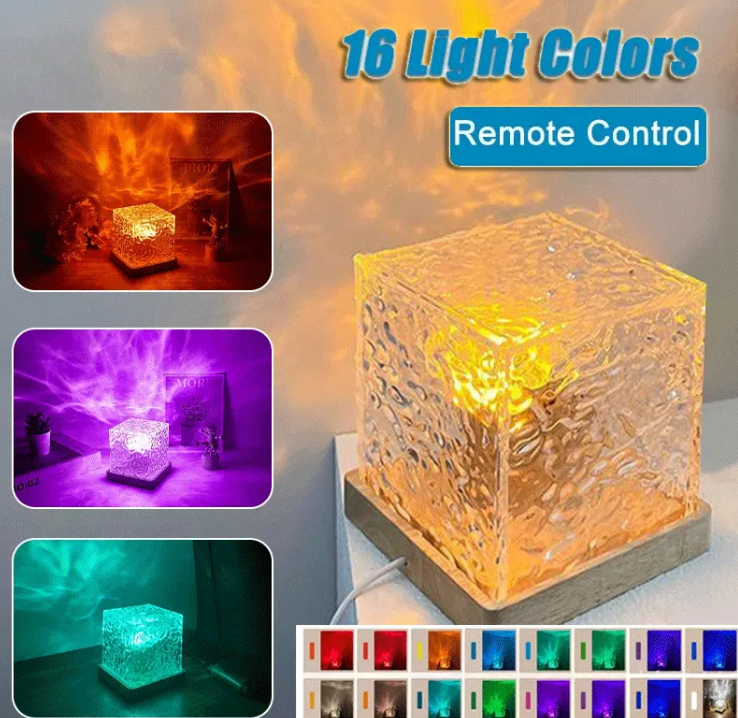 Wave Projector Lamp — 16-Color Water Ripple Ambient Light